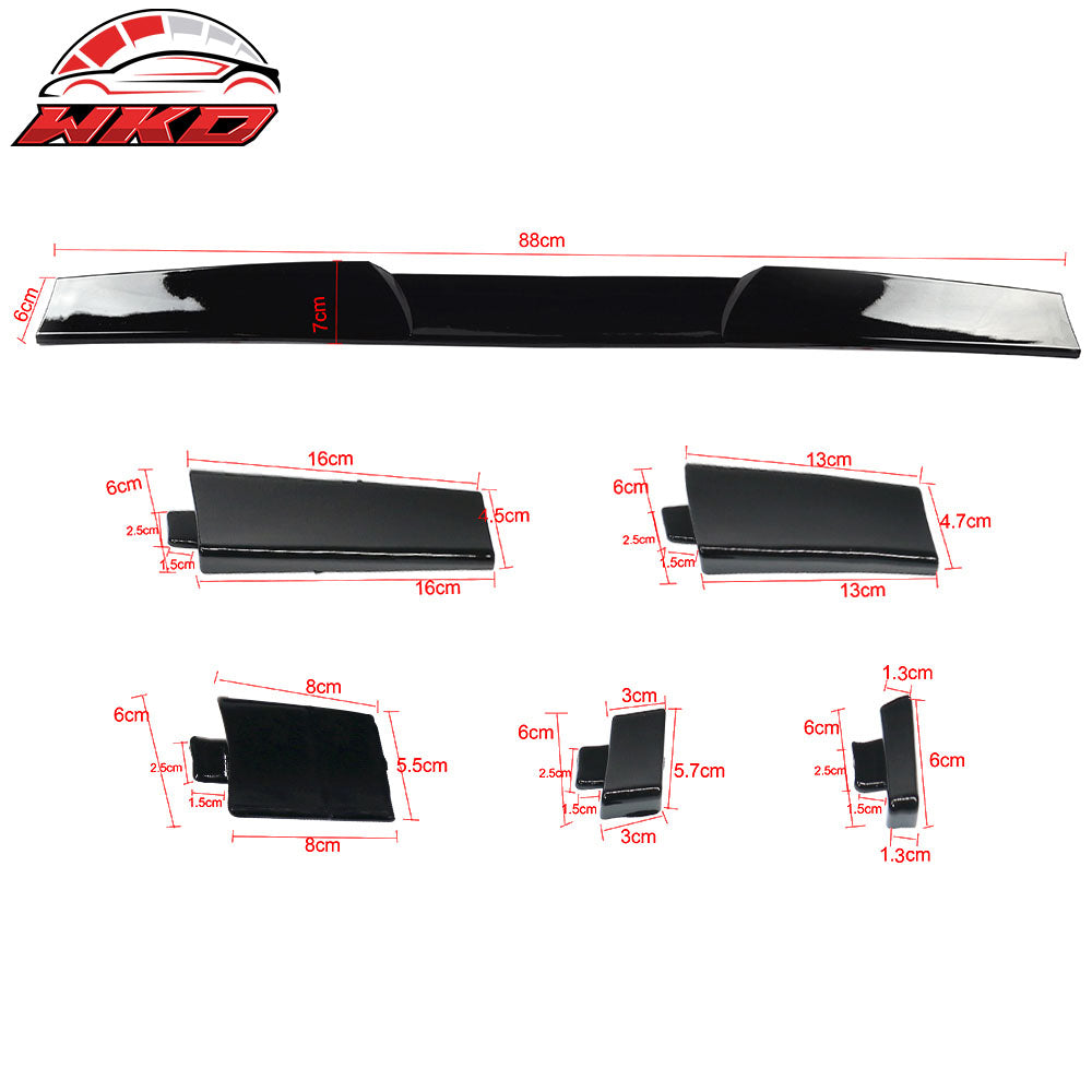Universal Adjustable Car Top Roof Spoiler Wing Rear Window Visor ABS Gloss Black