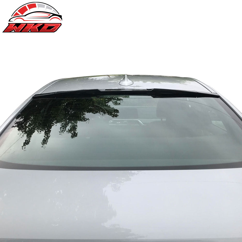 Universal Fitment Rear Window Roof Spoiler Wing Adjustable Gloss Black Trim