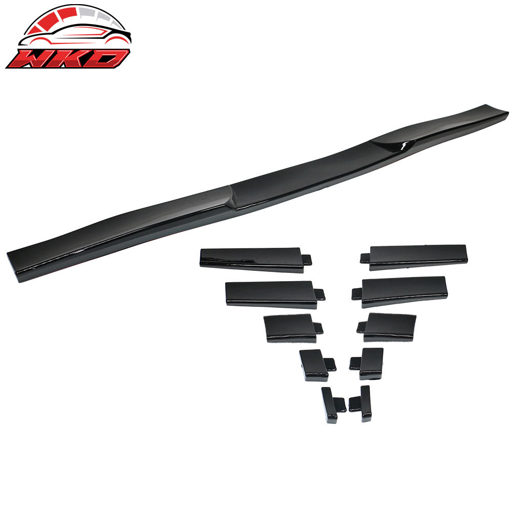 Universal Fitment Rear Window Roof Spoiler Wing Adjustable Gloss Black Trim