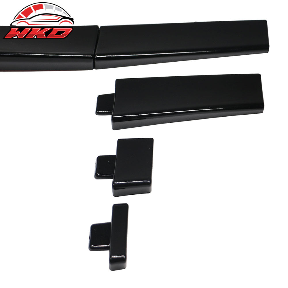 Universal Fitment Rear Window Roof Spoiler Wing Adjustable Gloss Black Trim