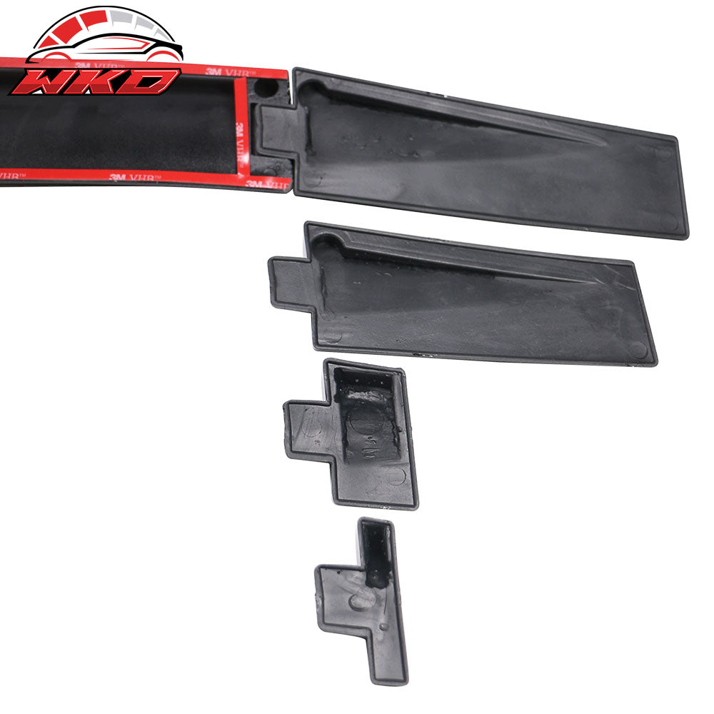 Universal Fitment Rear Window Roof Spoiler Wing Adjustable Gloss Black Trim
