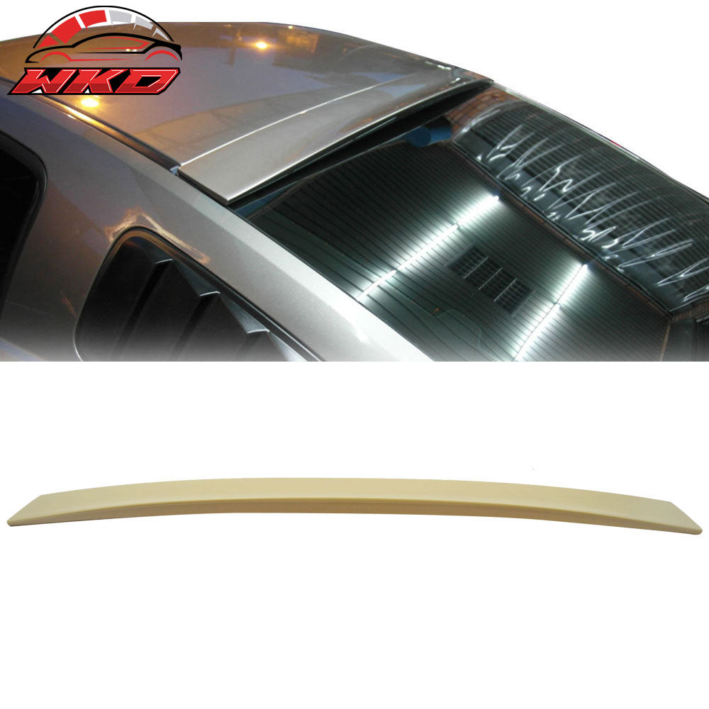 Fits 05-14 Ford Mustang DTO Style Rear Roof Window Spoiler Wing Unpainted ABS