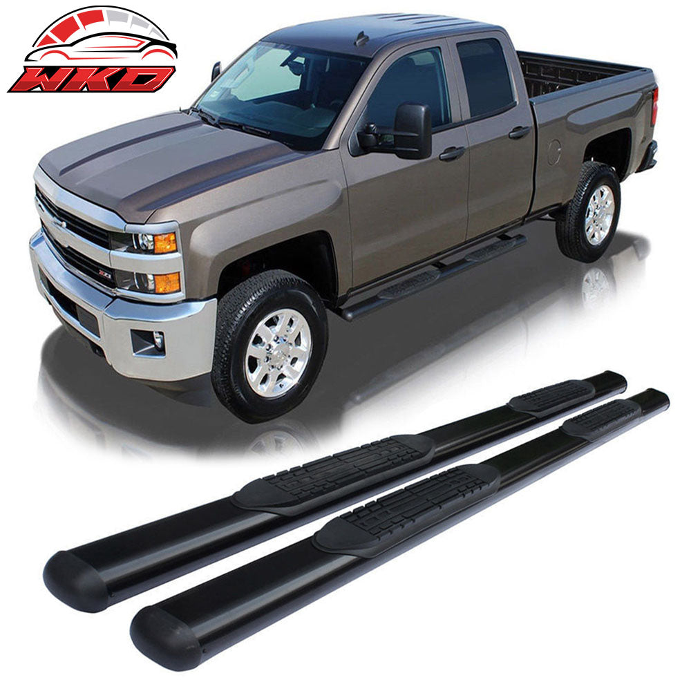 Fits 07-21 Toyota Tundra Extended Cab 4" Oval Side Step Nerf Bar Running Boards