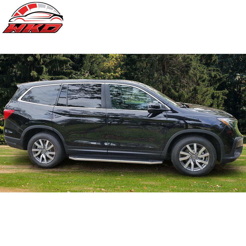 Fits 16-22 Honda Pilot YF5/6 V2 Style Running Board Side Step Bar Pair Aluminum