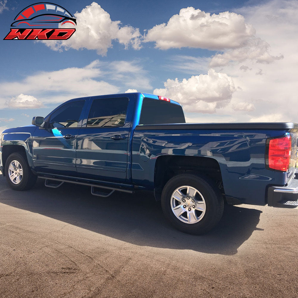 Fits 07-18 Chevy Silverado & GMC Sierra Crew Cab Running Boards Side Step Bars