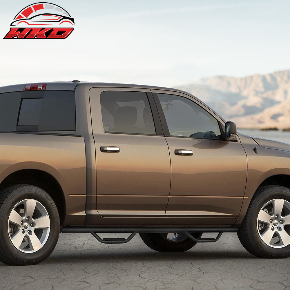 Fits 07-21 Toyota Tundra Crew Max Cab Side Step Bars Running Boards - Black