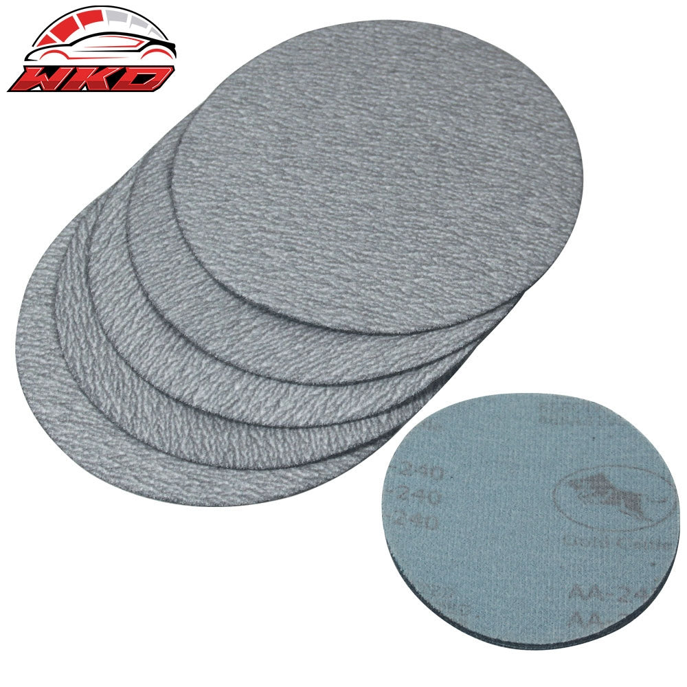 Wholesale 100PC 5Inch 127mm 240 Grit Auto Sanding Disc No Hole Sandpaper Sheets Sand Paper