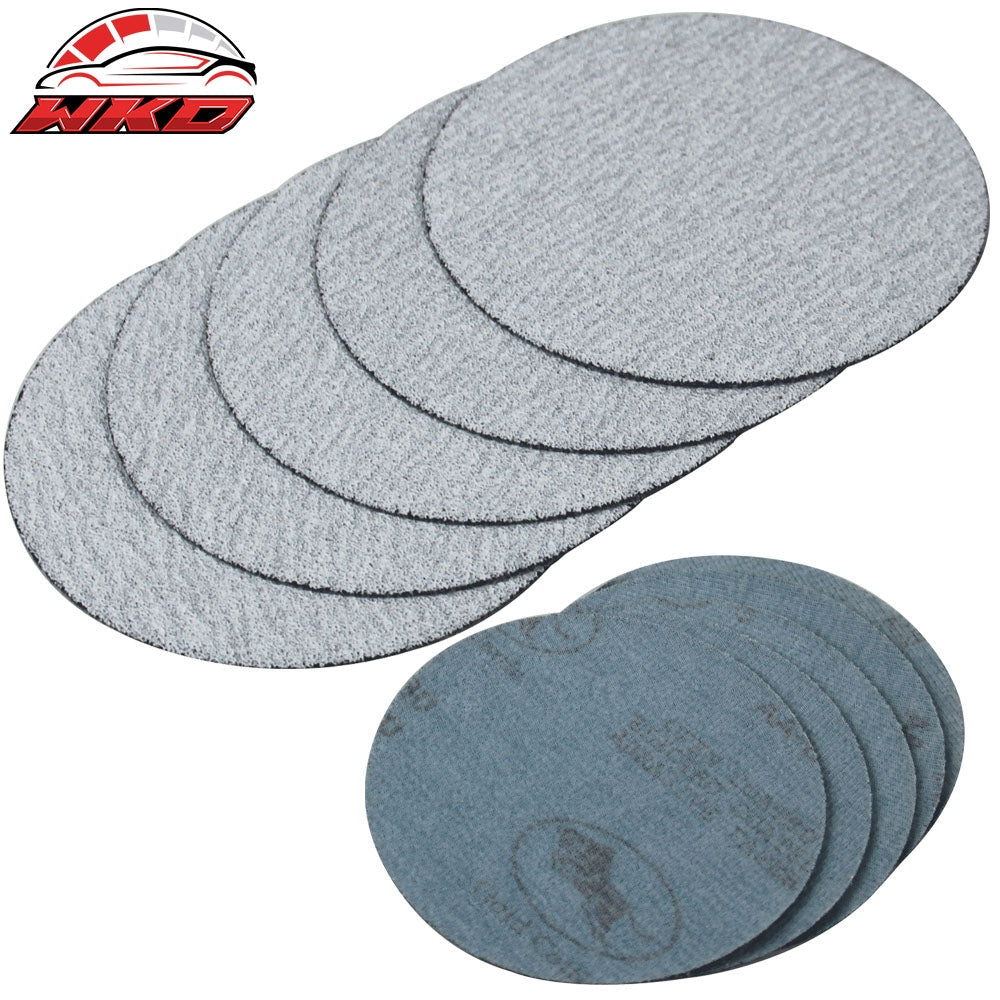 Wholesale 50PC 5Inch 127mm 80 Grit Auto Sanding Disc No Hole Sandpaper Sheets Sand Paper