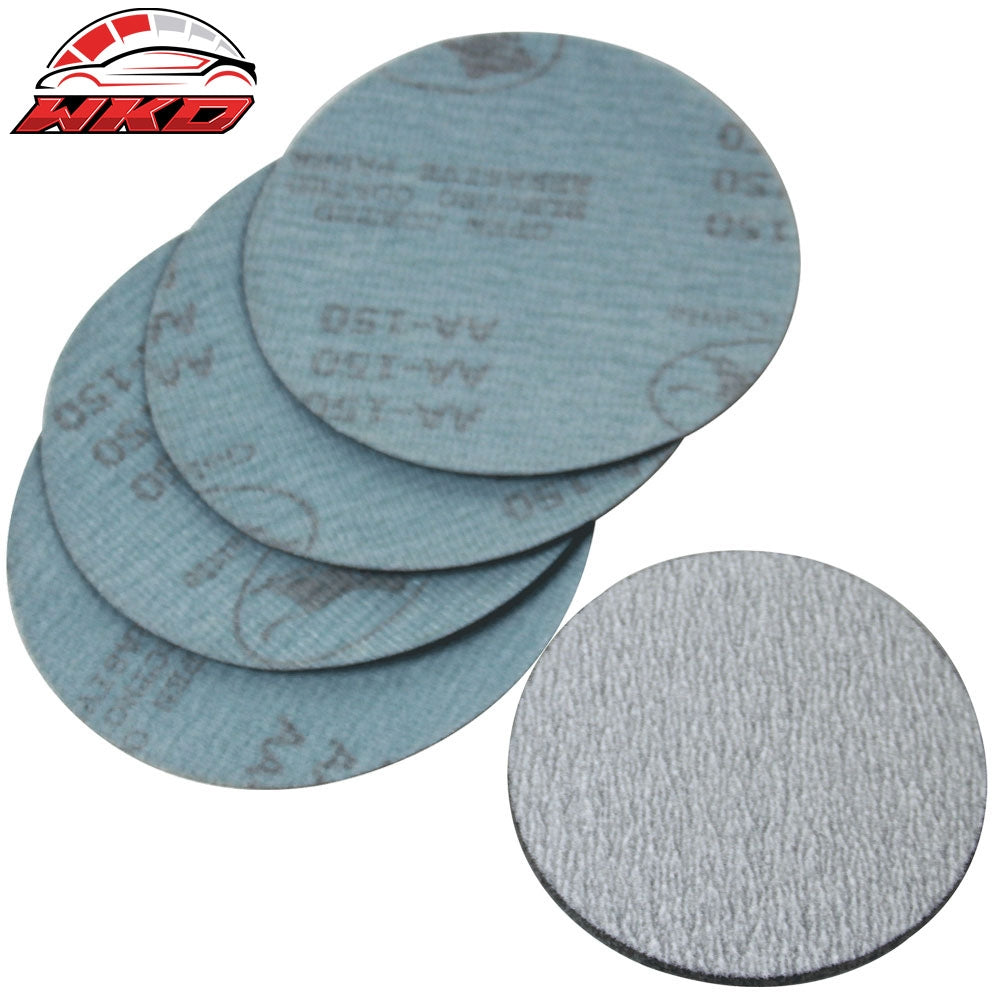 100PC 5Inch 127mm 150 Grit Auto Sanding Disc No Hole Sandpaper Sheets Sand Paper