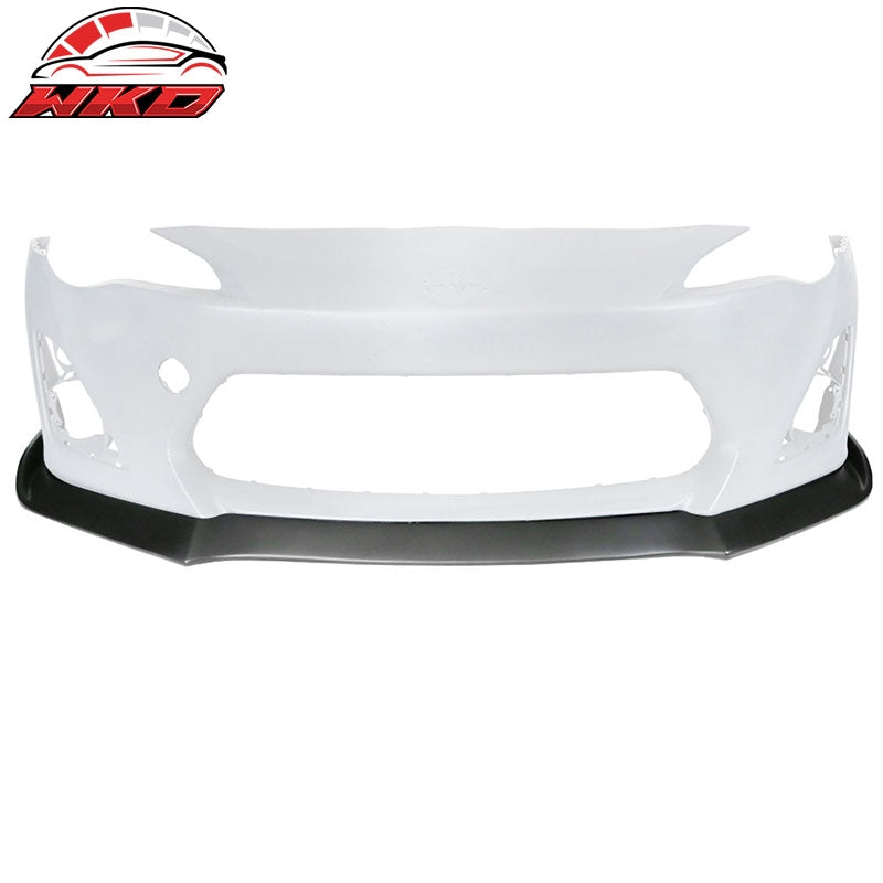 Fits 13-16 Scion FR-S GT Style Front Bumper Lip Spoiler Unpainted Black PP