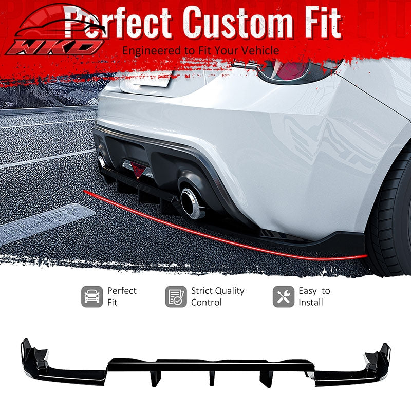 For 13-16 Scion FR-S/Toyota 86/13-20 BRZ IKON Rear Bumper Diffuser Gloss Black