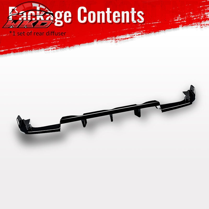For 13-16 Scion FR-S/Toyota 86/13-20 BRZ IKON Rear Bumper Diffuser Gloss Black