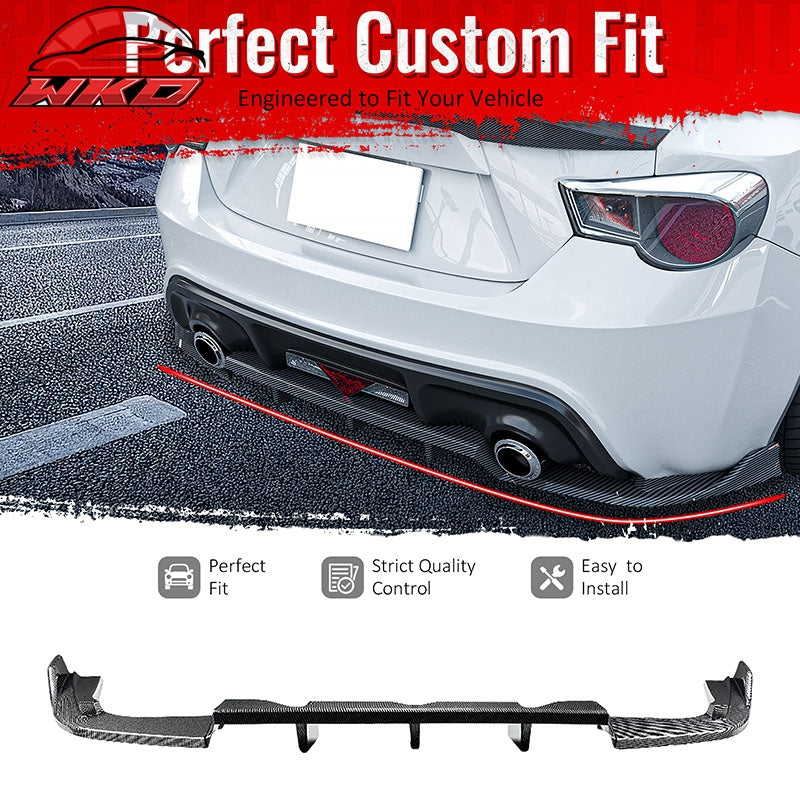 For 13-16 Scion FR-S/Toyota 86/13-20 BRZ Rear Bumper Diffuser Carbon Fiber Print