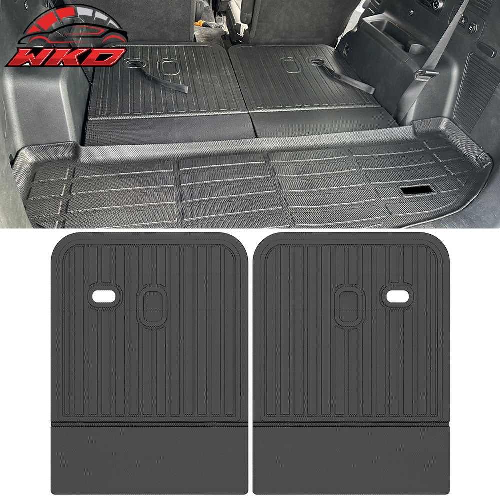 Fits 21-25 Kia Sorento Rear Seat Back Cover Backrest Mat Guard Liner Black TPE