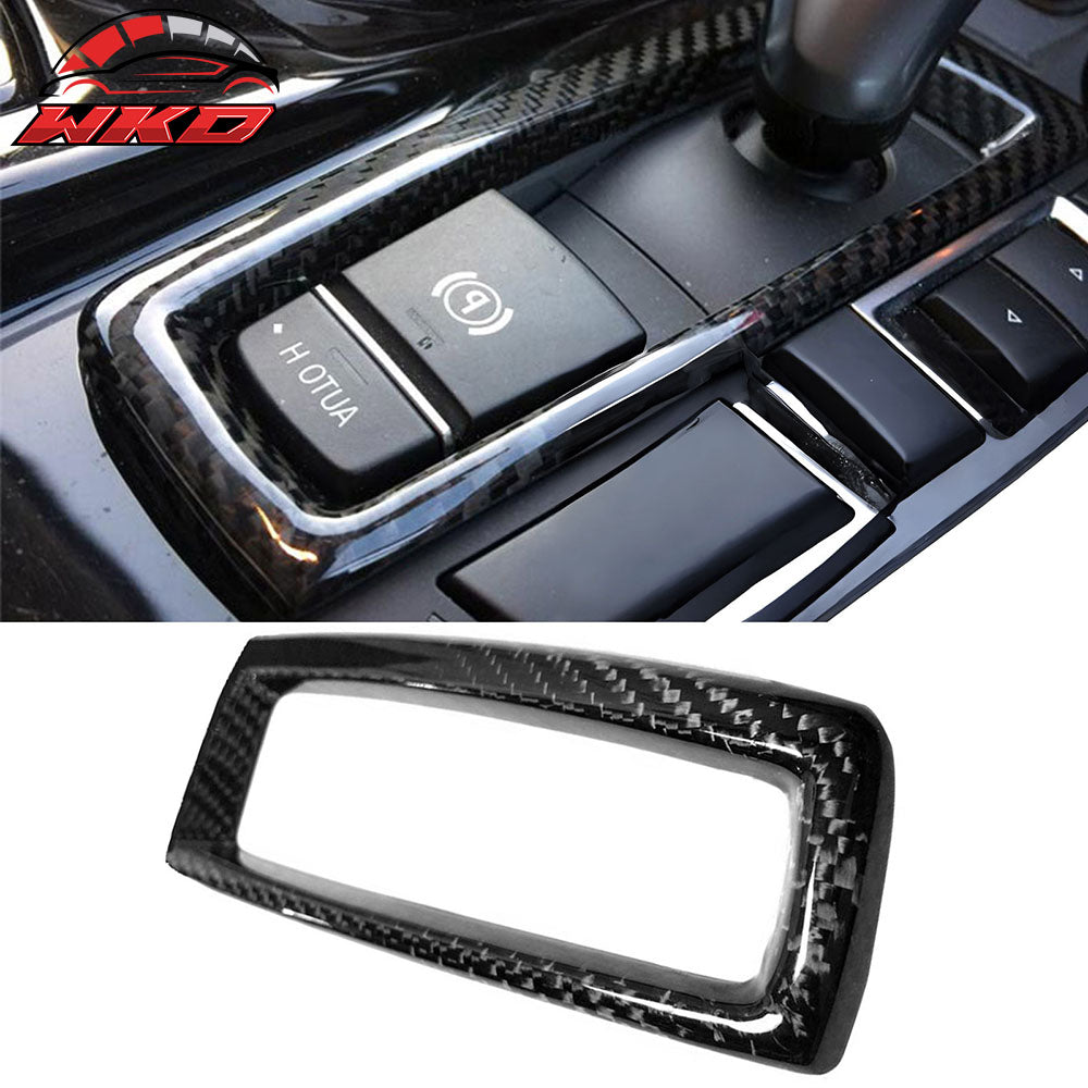 Fits 11-16 BMW F10 F11 5-Series Front Gear Shift Shifter Cover Trim Carbon Fiber