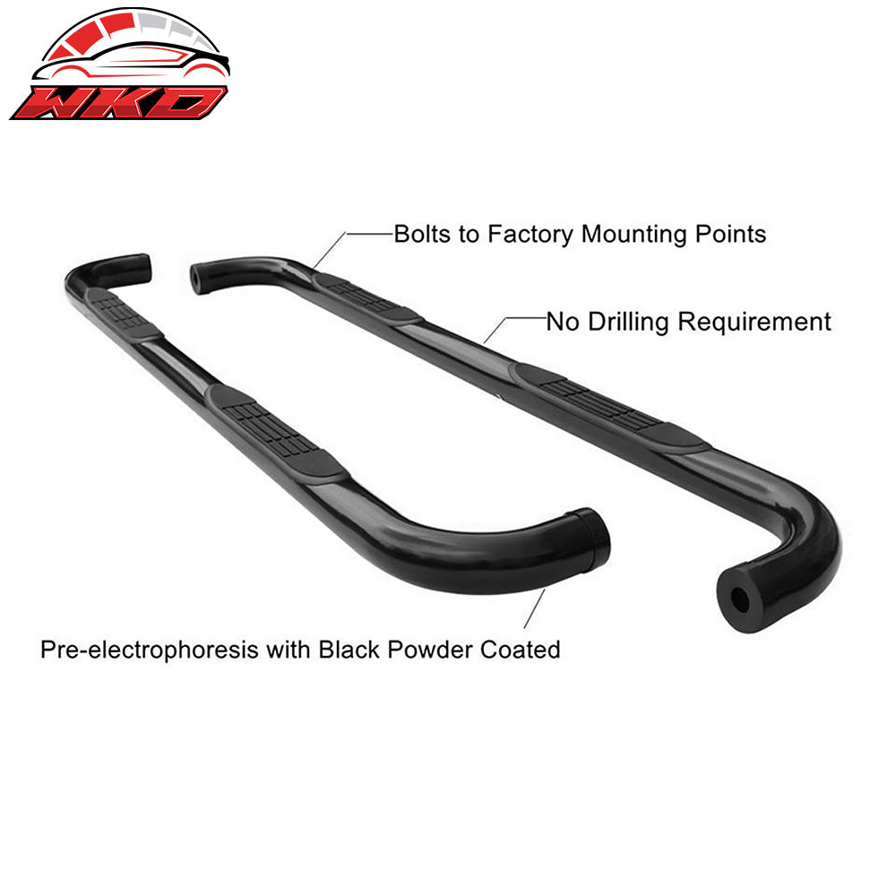 Fits 09-14 Dodge Journey 3" Round Hole Side Bars Running Boards