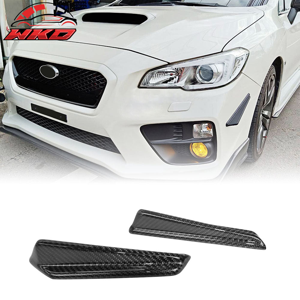 Closeout! Fits 15-21 Subaru WRX STI Style Front Bumper Side Canards Carbon Fiber