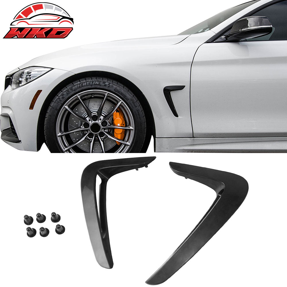 Fits 14-16 BMW 4-Series F32 F33 F36 Grand Coupe Matte Black Side Fender Air Vent
