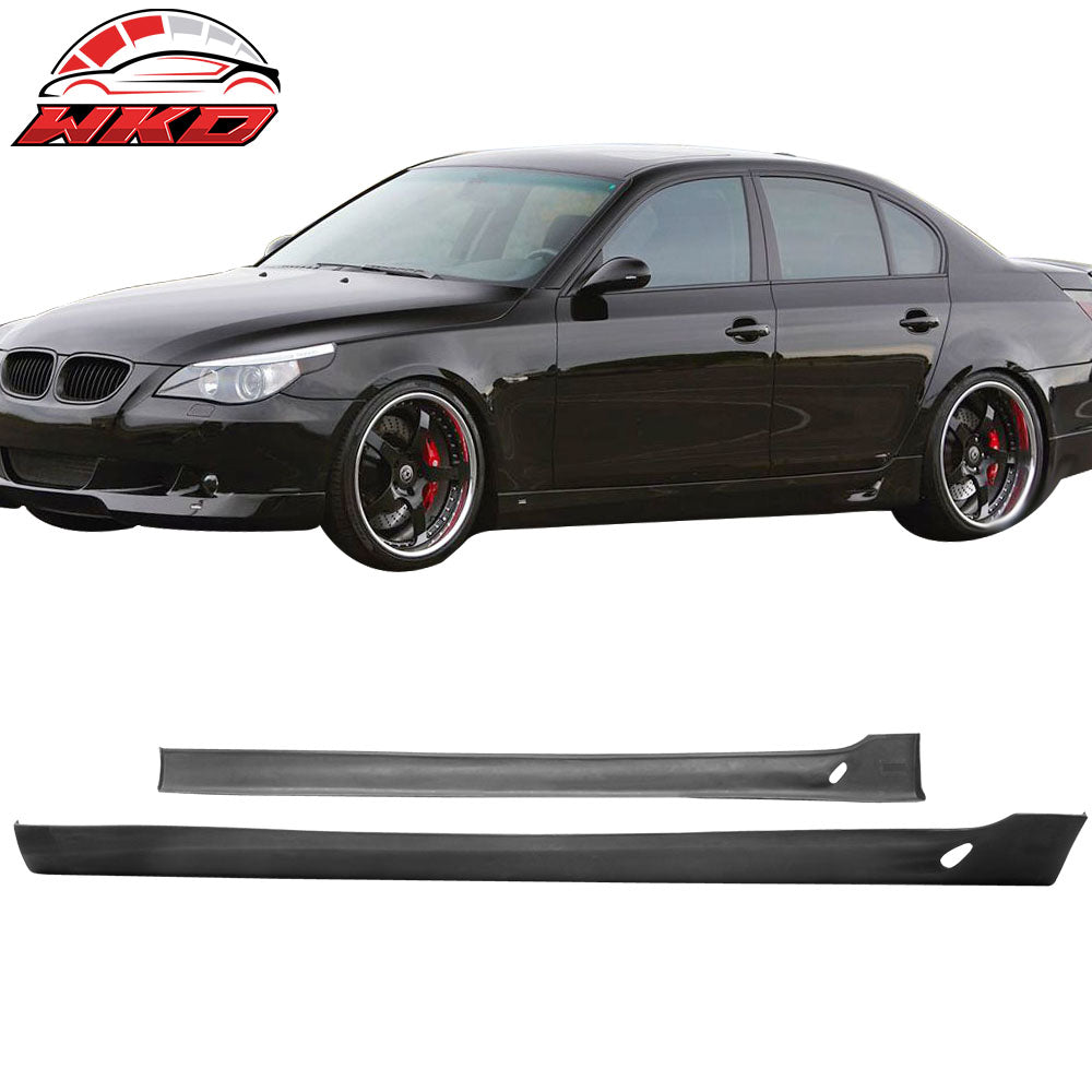 Fits 04-09 BMW E60 5-Series Side Skirt A STYLE PU