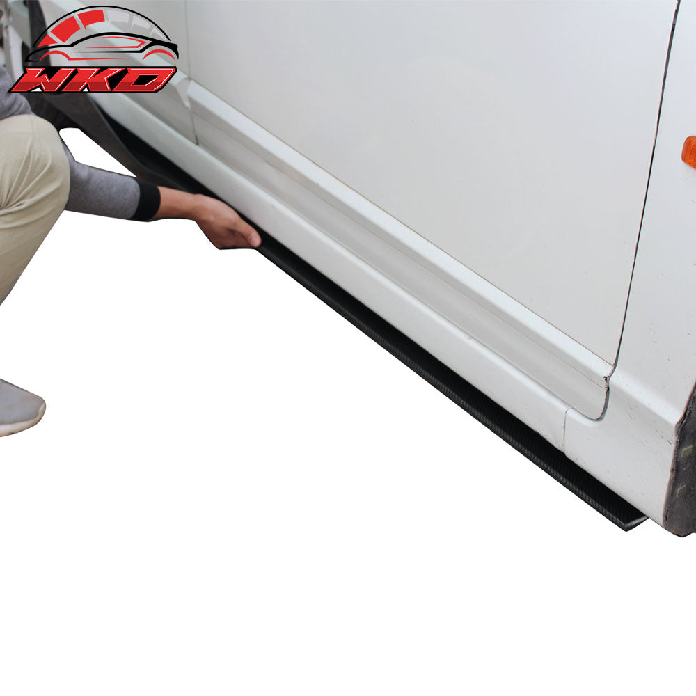 Fits 01-07 Mitsubishi EVO 8 & 9 75 Inch Side Skirt Extension CF Carbon Fiber