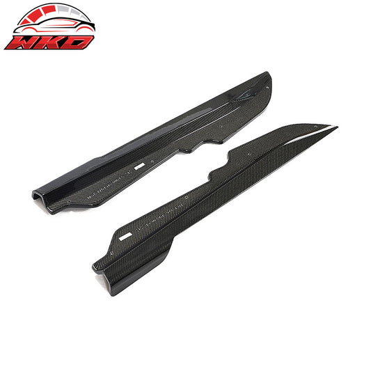 For 20-25 Chevy Corvette C8 IKON Style Carbon Fiber Winglet Side Skirt Extension | Wholesale