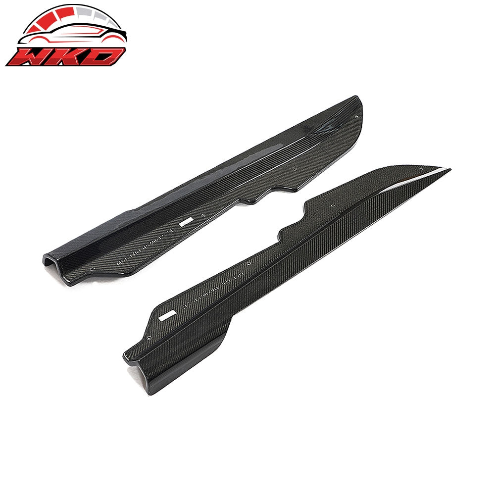 For 20-26 Chevy Corvette C8 IKON Style Carbon Fiber Winglet Side Skirt Extension | Wholesale