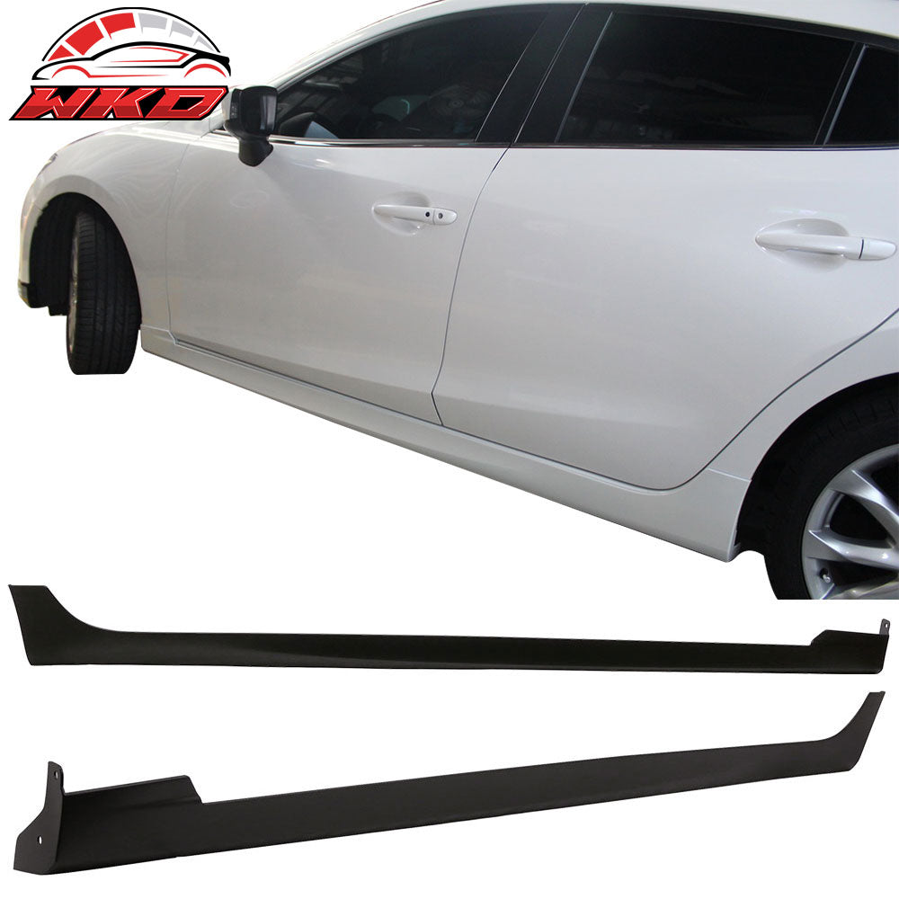 Fits 14-18 Mazda 3 Sedan Hatchback MP Style Side Skirt Extension Unpainted PP