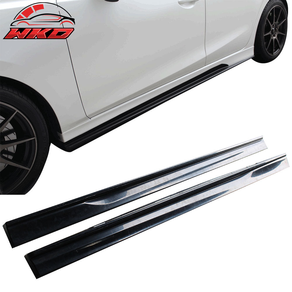Fits 14-18 Mazda 3 4/5DR K-Style Side Skirt Extension Unpainted Black ABS