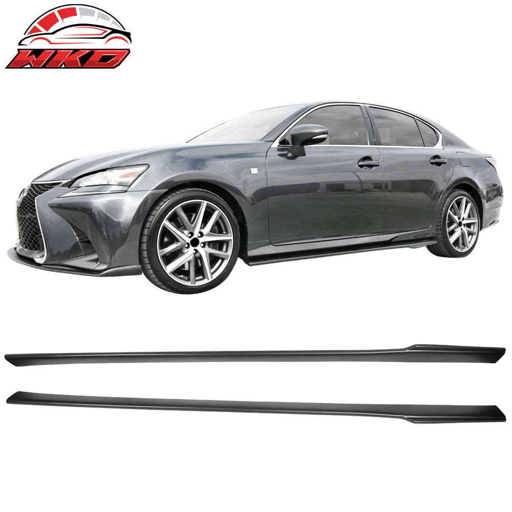Fits 13-20 Lexus GS350 GS450h F Sport WD Style Side Skirt Matte Black PP