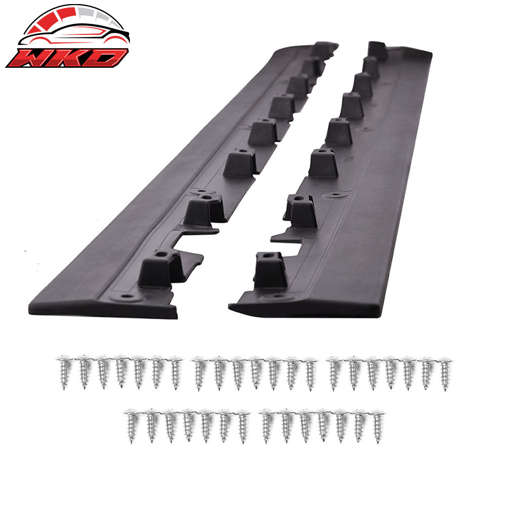 Fits 10-14 Ford Mustang V6 V8 GT Bottom Line Side Skirt Splitter PP Rocker Panel