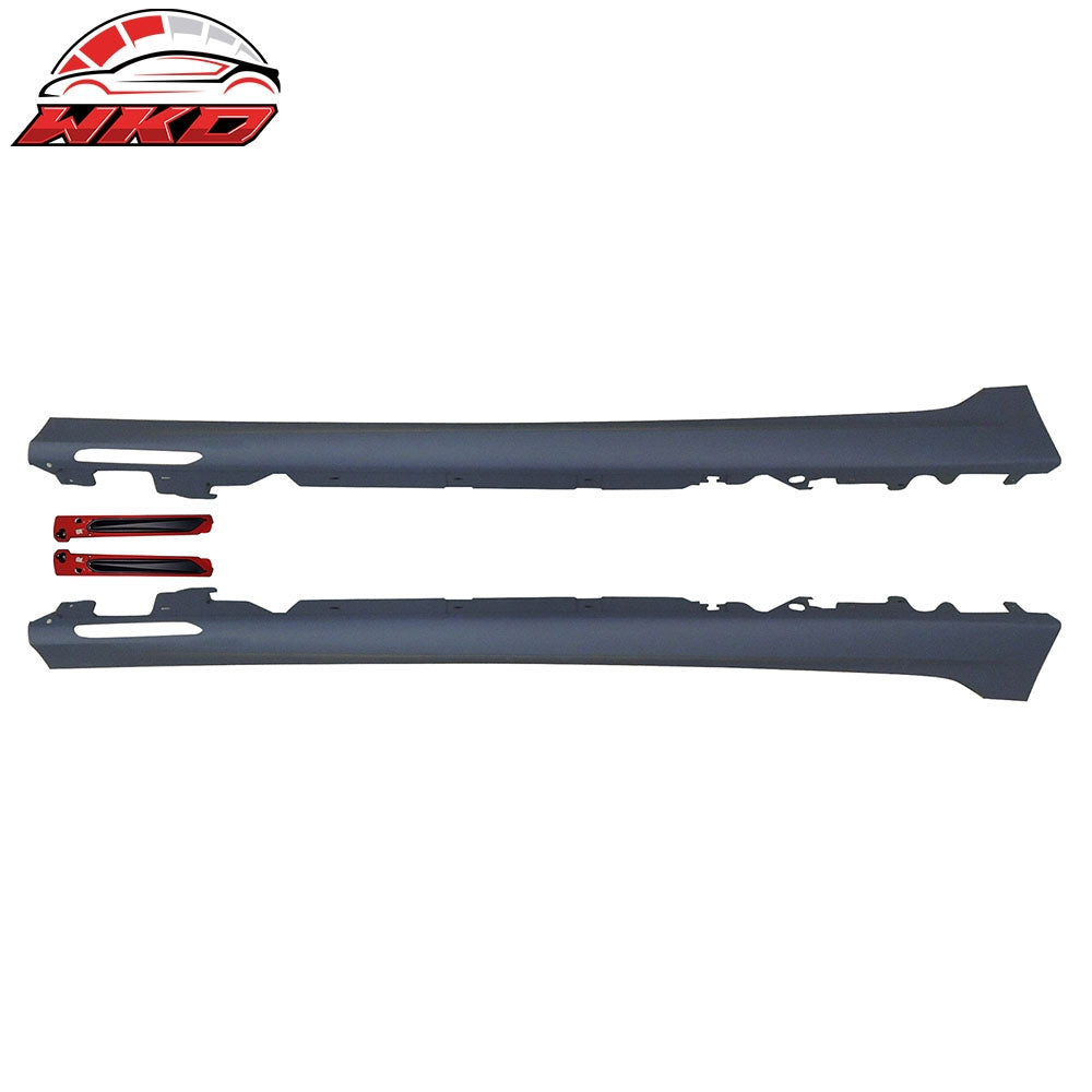 Fit 19-26 BMW 3 Series G20 Sedan M-Tech Side Skirts Diffuser Lip w/Ambient Light | Wholesale
