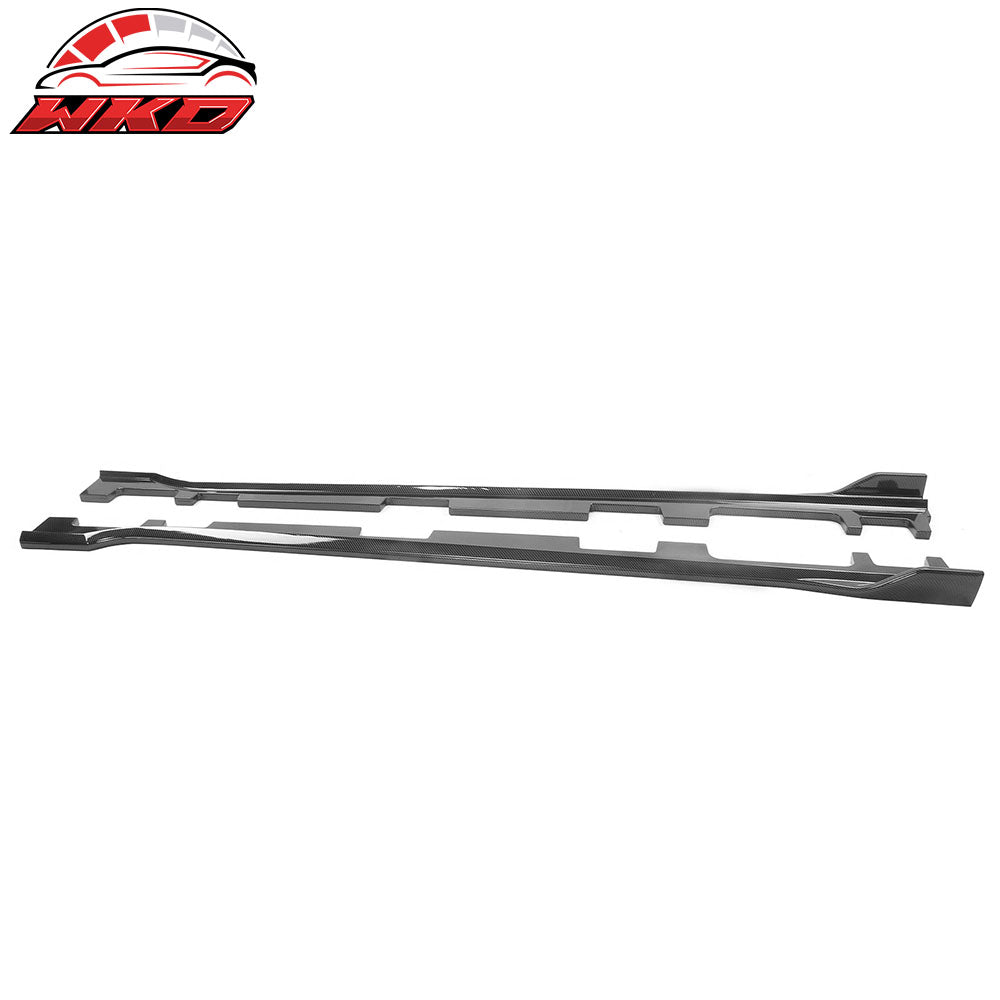 Fits 18-22 Honda Accord IKON Style 2PCS Side Skirts Extension Carbon Fiber Print