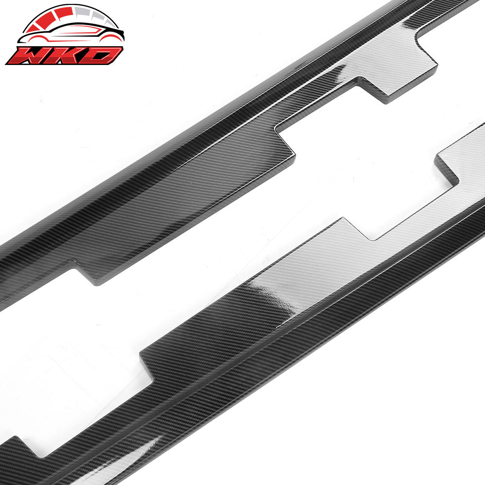 Fits 18-22 Honda Accord IKON Style 2PCS Side Skirts Extension Carbon Fiber Print