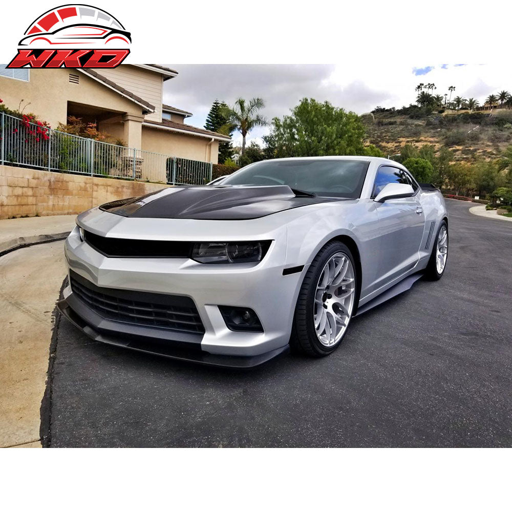 FitS 10-15 Chevrolet Camaro IKON Style 2PC Side Skirts Extension Rocker Panel PP