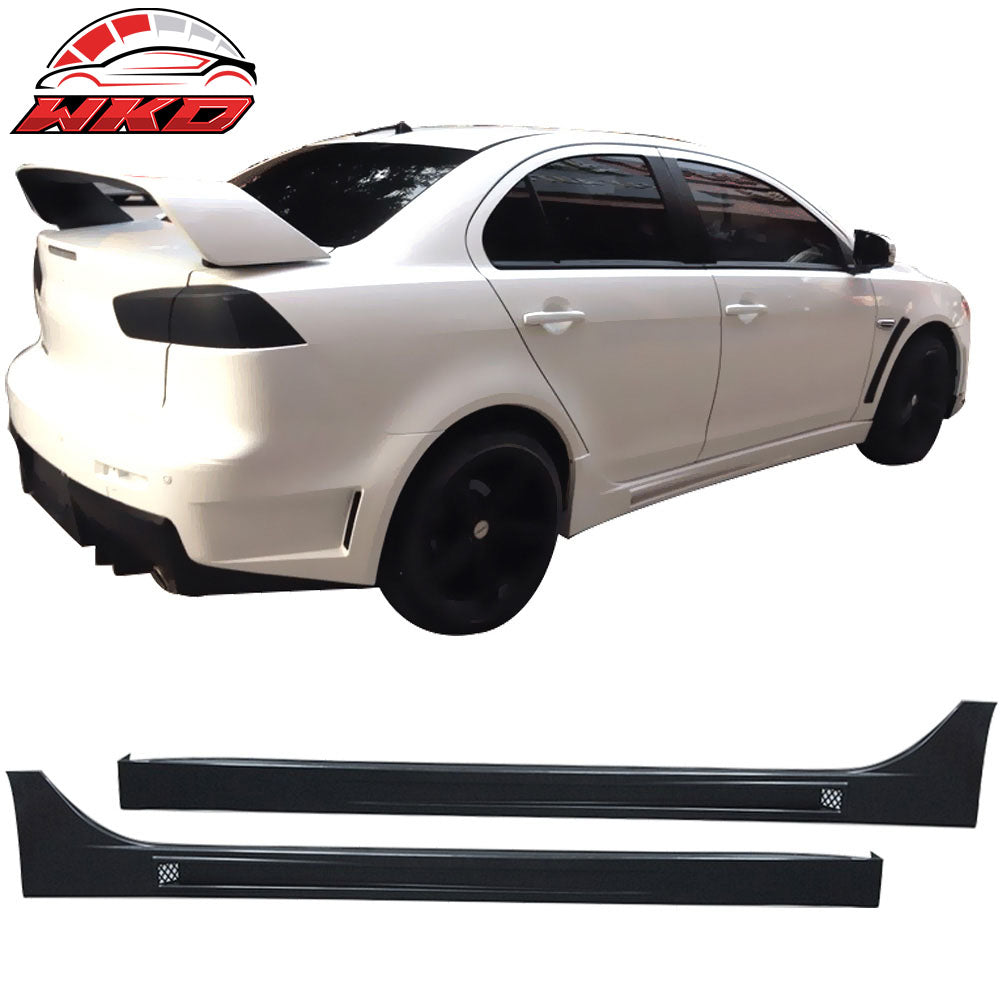Fits 08-15 Lancer FQ FQ440 Style Side Skirts Extension - PP Polypropylene
