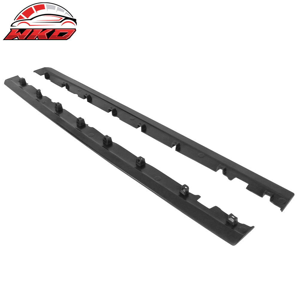 Fits 10-14 Ford Mustang Side Skirts Extension Pair Unpainted Black Left Right PU