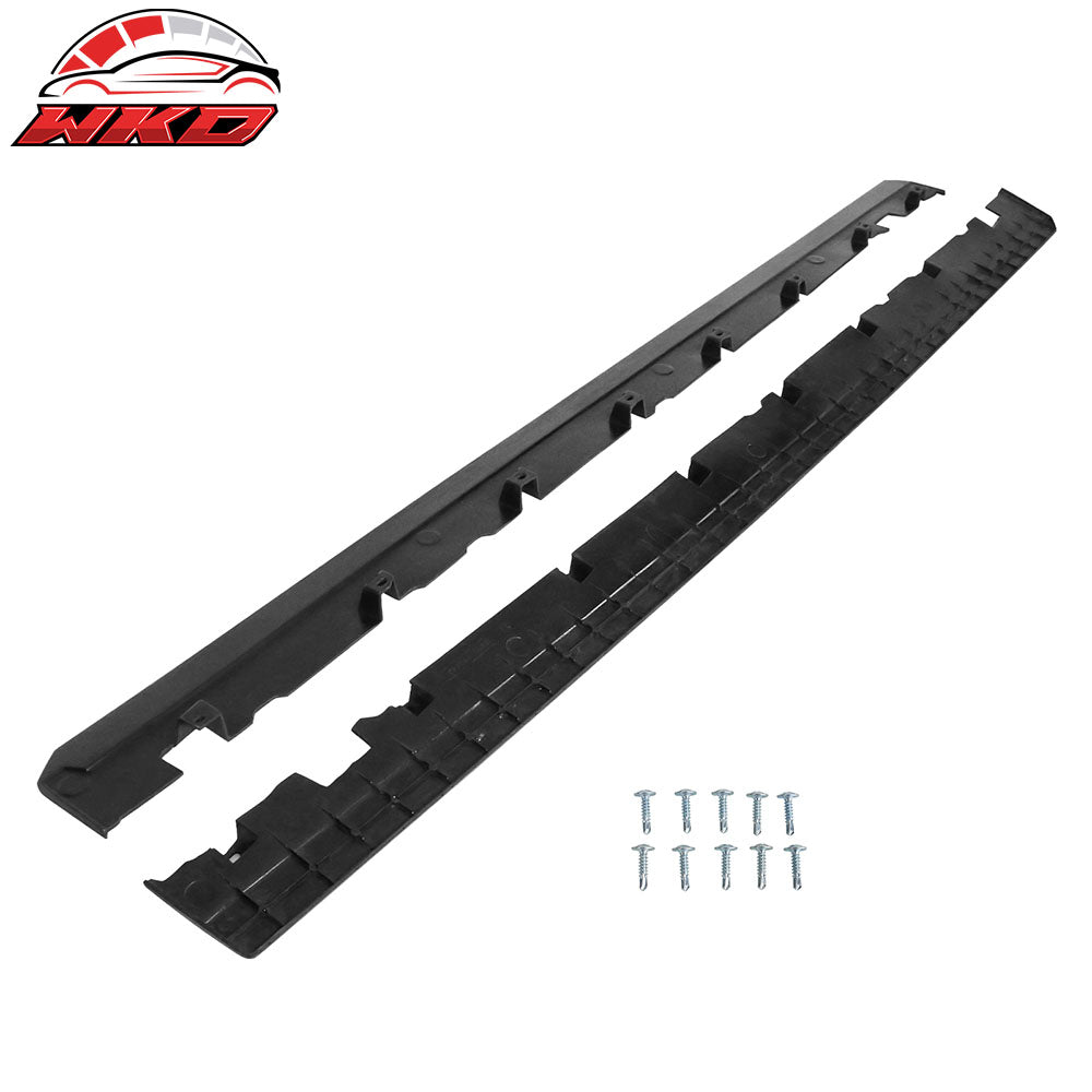 Fits 10-14 Ford Mustang Side Skirts Extension Pair Unpainted Black Left Right PU