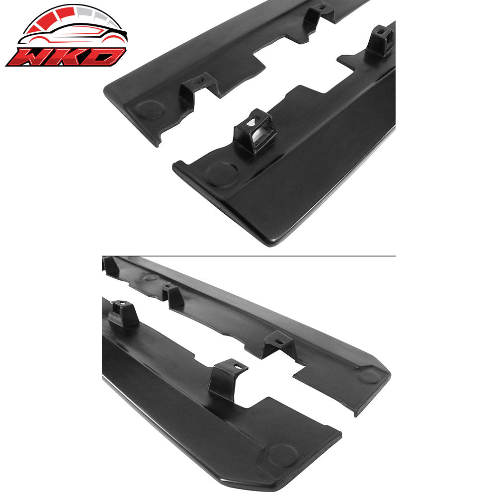 Fits 10-14 Ford Mustang Side Skirts Extension Pair Unpainted Black Left Right PU