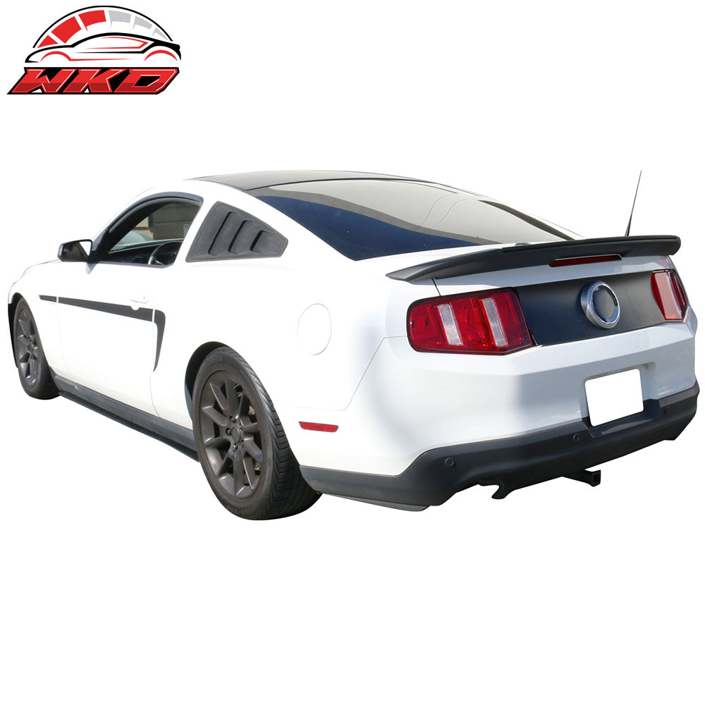 Fits 10-14 Ford Mustang Side Skirts Extension Pair Unpainted Black Left Right PU