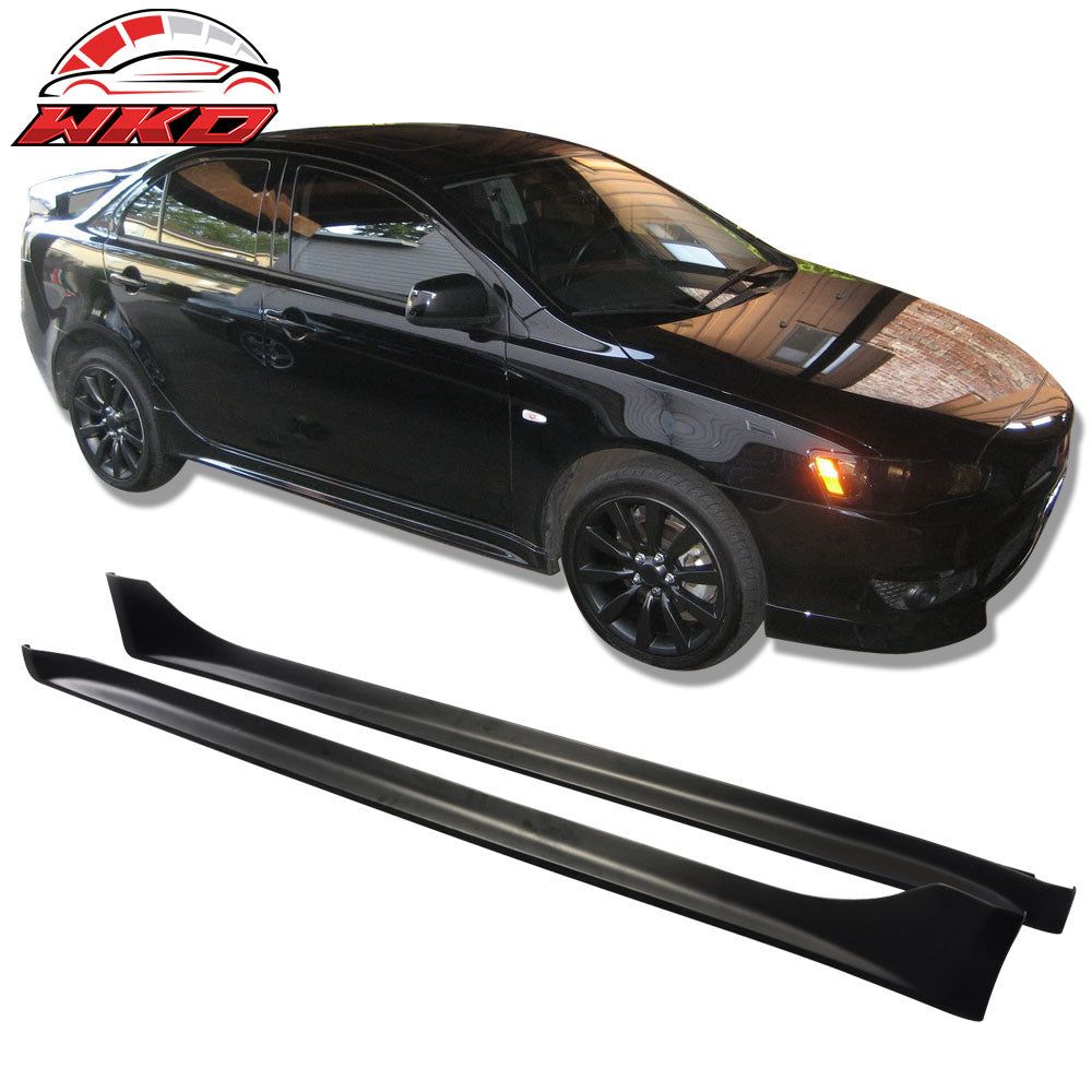 Fits 08-17 Mitsubishi Lancer OE Factory Style Side Skirts Extension Rocker Panel