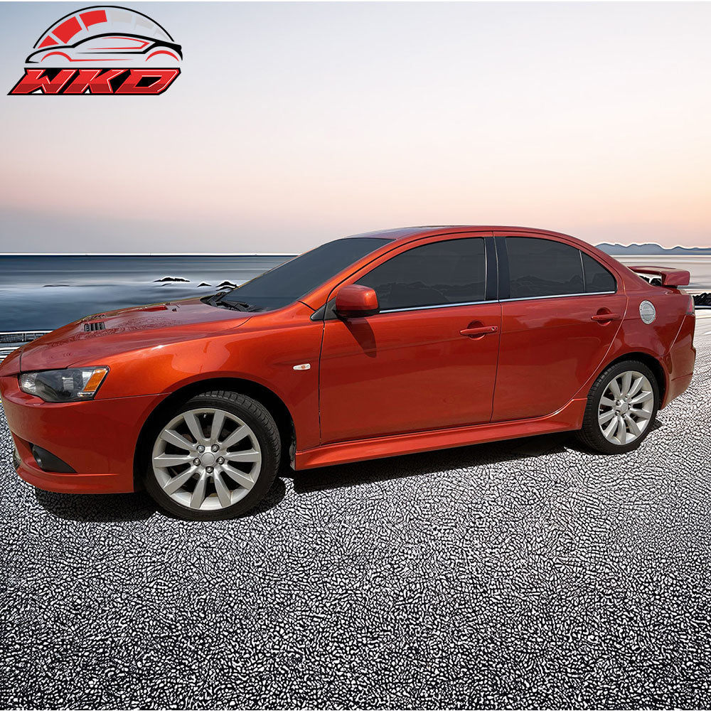 Fits 08-17 Mitsubishi Lancer OE Factory Style Side Skirts Extension Rocker Panel