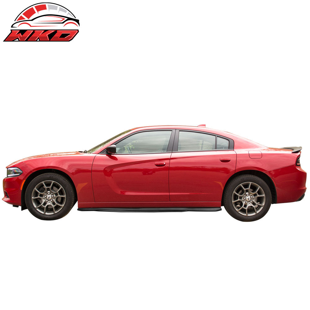 Fits 11-23 Dodge Charger PP 2PCS Side Skirts Extension Rocker Panels Matte Black