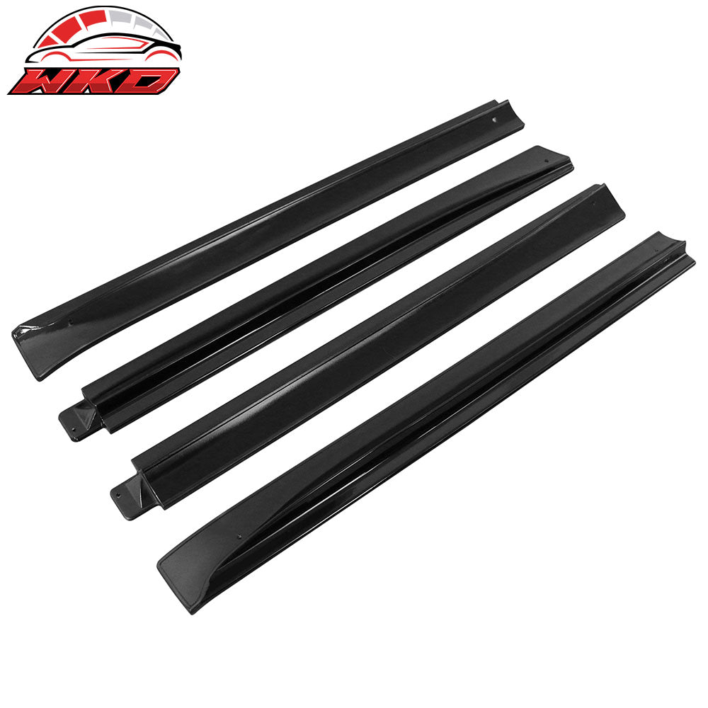 Fits 20-24 Tesla Model Y V2 Style Gloss Black Side Skirts Diffuser Splitter ABS