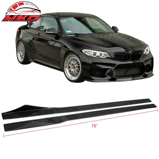 Universal 75 Inch 2PCS Side Skirts Extension Splitter Rocker Lip Carbon Fiber CF | Wholesale