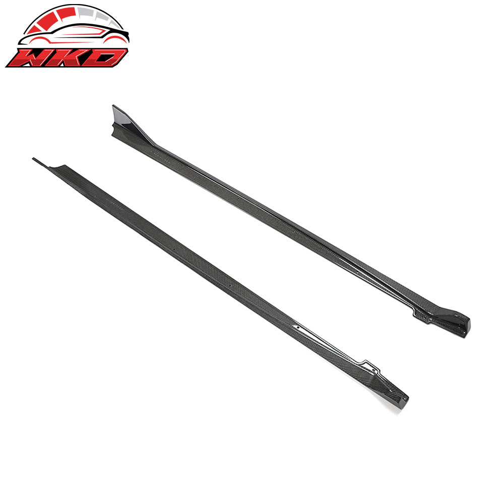 Fits 20-25 Toyota GR Supra A90 A91 MZ Speed Side Skirts Gloss Carbon Fiber CF