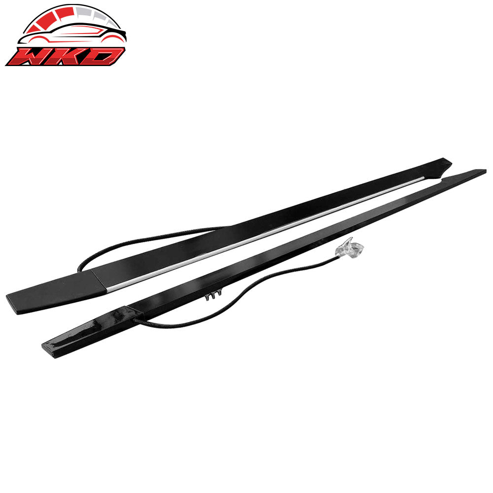 Universal 77.5" Side Skirts Lighting Step Extension Aluminum