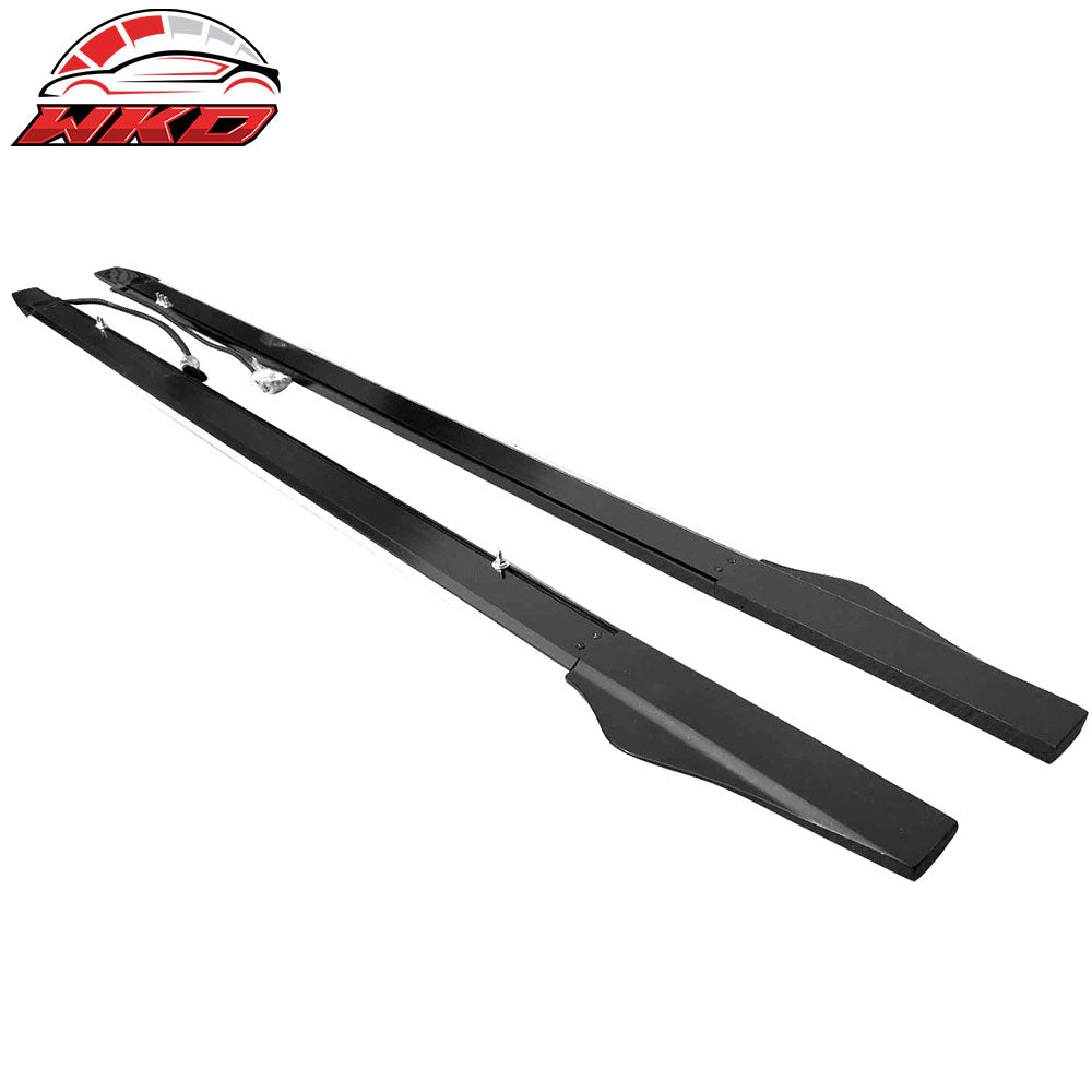 Universal 77.5" Side Skirts Lighting Step Extension Aluminum