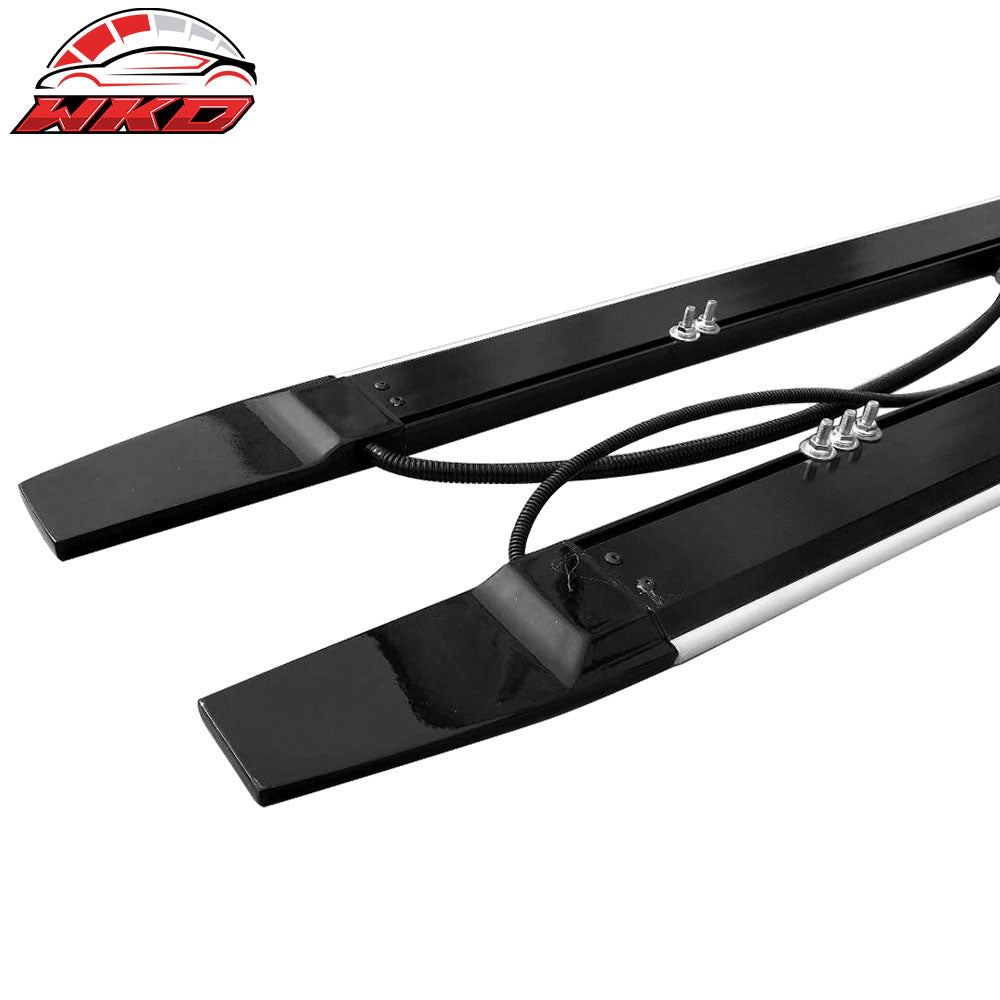 Universal 77.5" Side Skirts Lighting Step Extension Aluminum