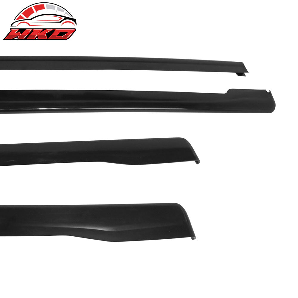 Fits 15-21 Subaru WRX STI 4PCS Side Skirts PP Painted #D4S Crystal Black Silica