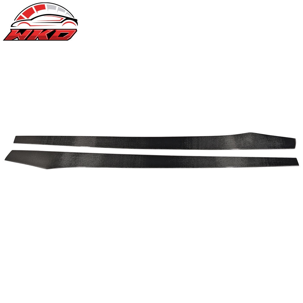 Universal 81" 2PCS Side Skirts Extension Rocker Panel Bottom Carbon Fiber | Wholesale